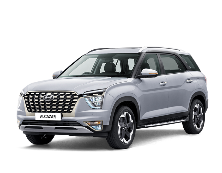 Hyundai Alcazar 2021 in Typhoon Silver color