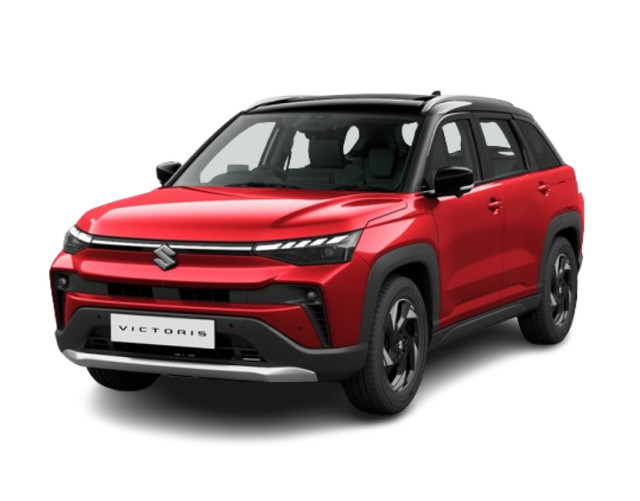 Maruti Suzuki Victoris in Sizzling Red With Bluish Black Roof color