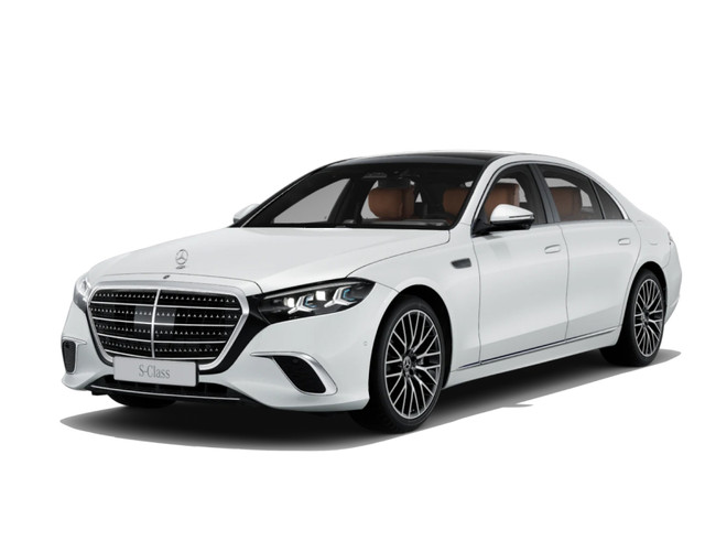 Mercedes-Benz S-Class in Manufaktur opalite white bright color