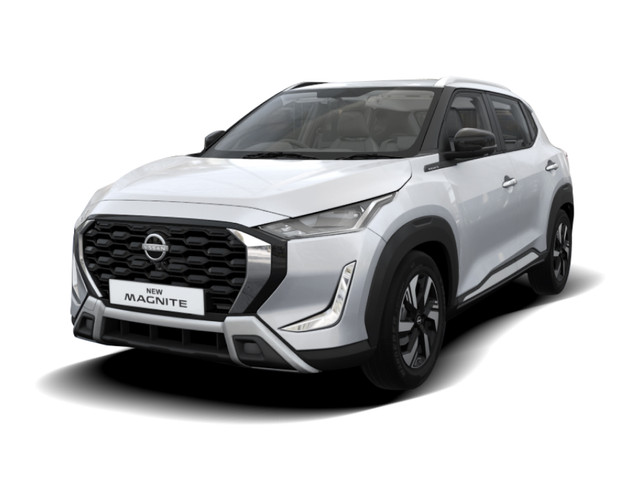 Nissan Magnite in Pearl White color