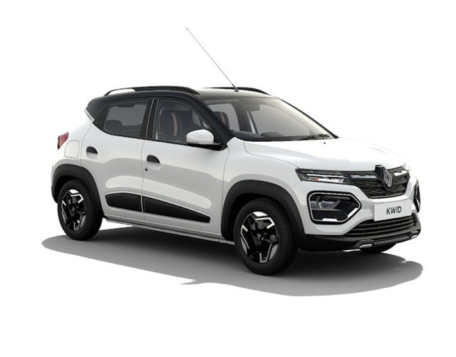 Renault Kwid in Ice cool White with Mystery Black roof