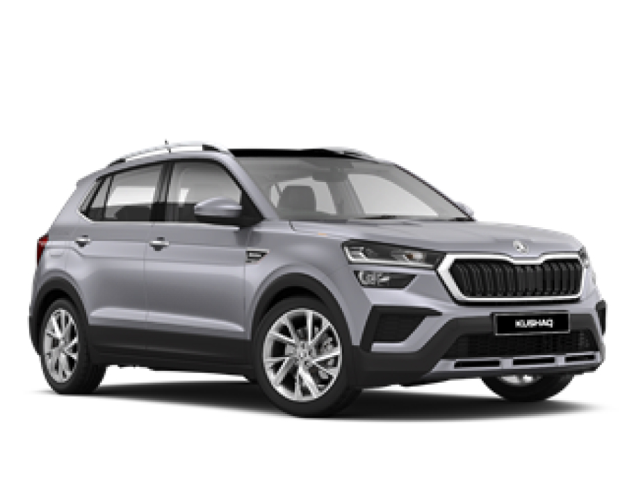 Skoda Kushaq 2021-2026 in Brillant silver with carbon steel roof color