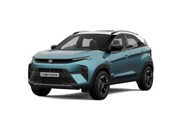 Tata Nexon in Ocean Blue Dual Tone color