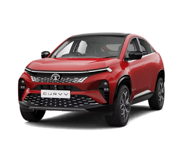 Tata Curvv in Flame Red color