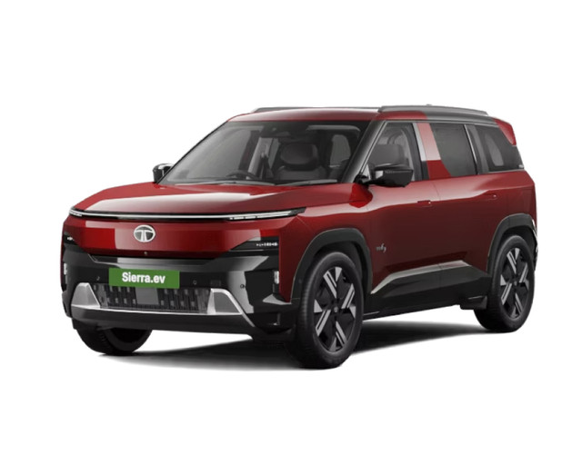 Tata Sierra EV in Bangal Rouge