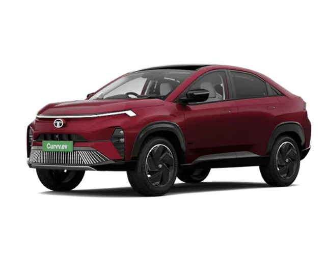 Tata Curvv EV in Nitro Crimson with Dual Tone
