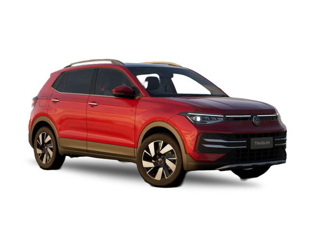 Volkswagen Taigun in Wild Cherry Red Metallic color