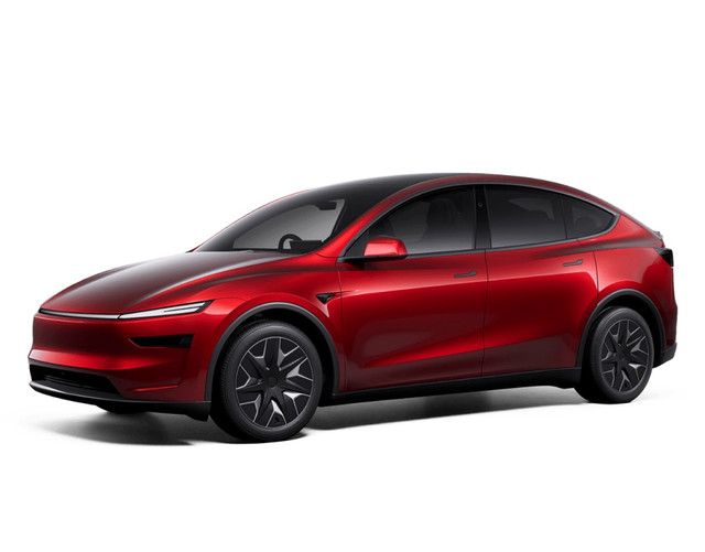 Tesla Model Y in Ultra Red color