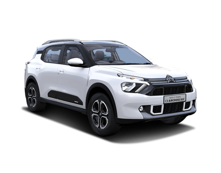 Citroen C3 Aircross in Polar White with Platinum Grey color