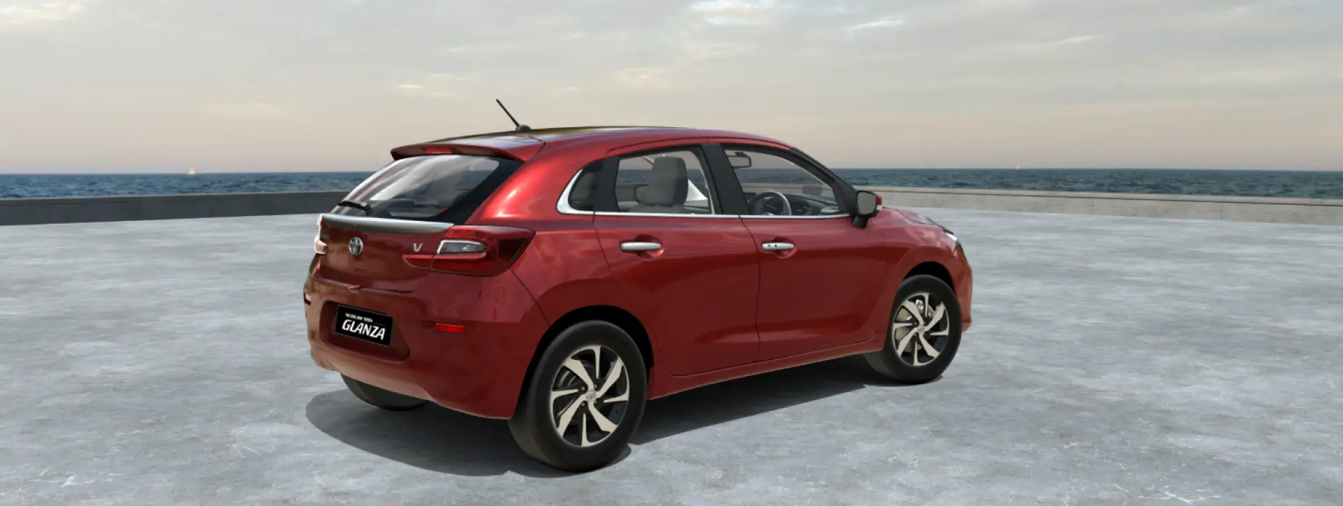 Toyota Glanza Rear Right View