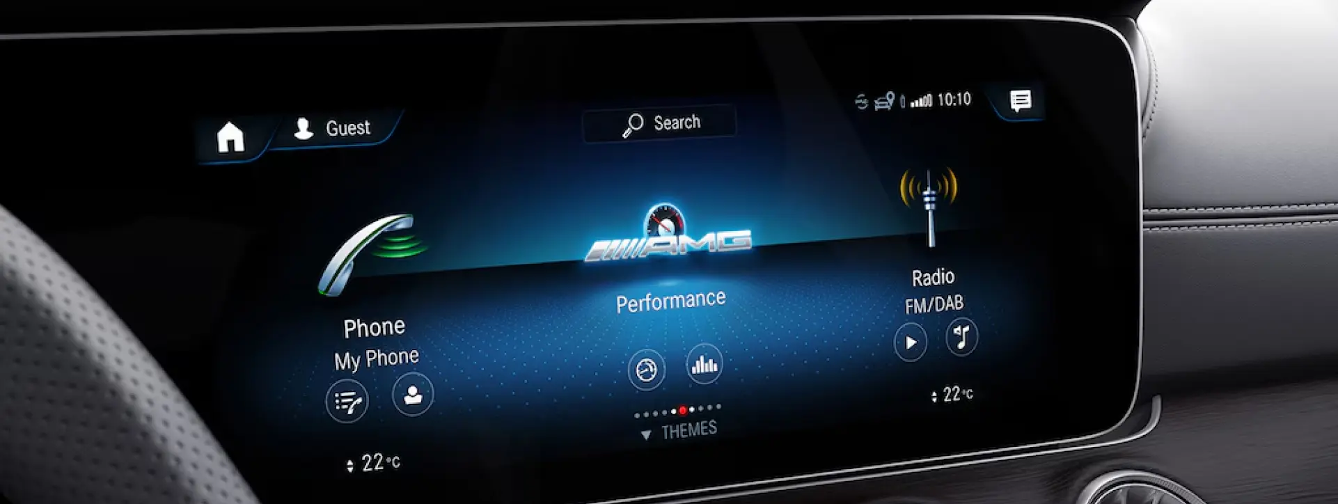 Mercedes-Benz AMG GT 4-door Coupe Infotainment System Main Menu