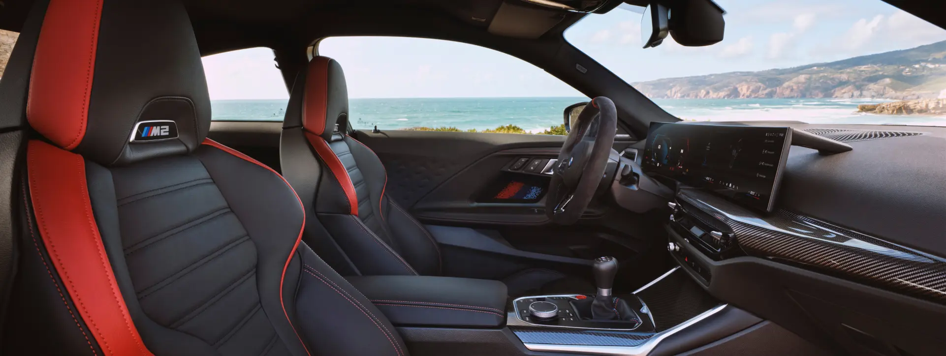 BMW M2 Black/Red Leather Vernasca