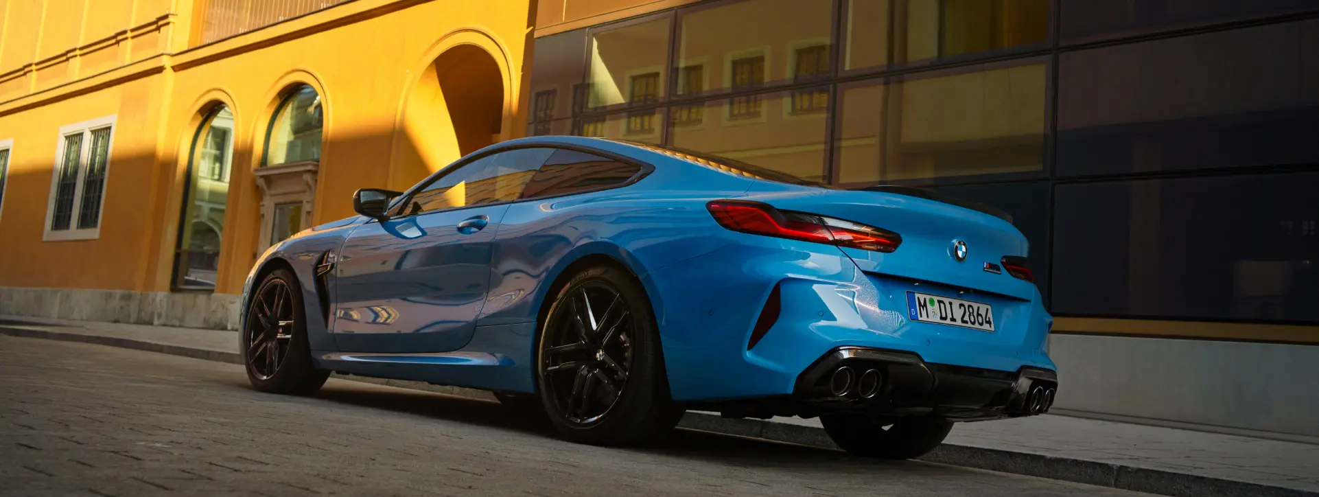 BMW M8 Rear Left View