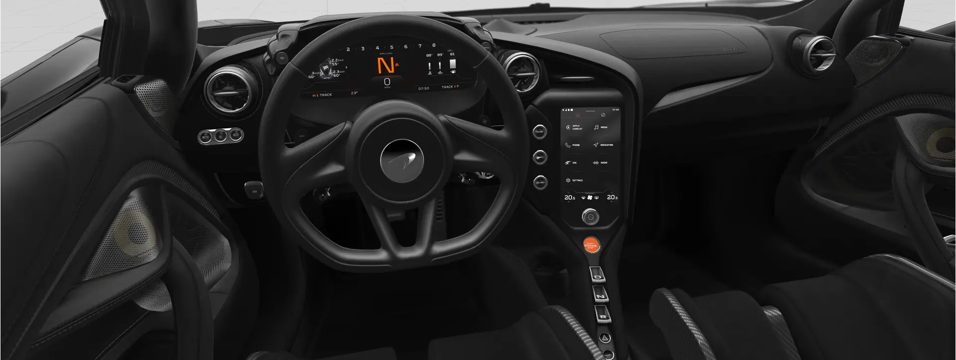 McLaren 750S Dashboard