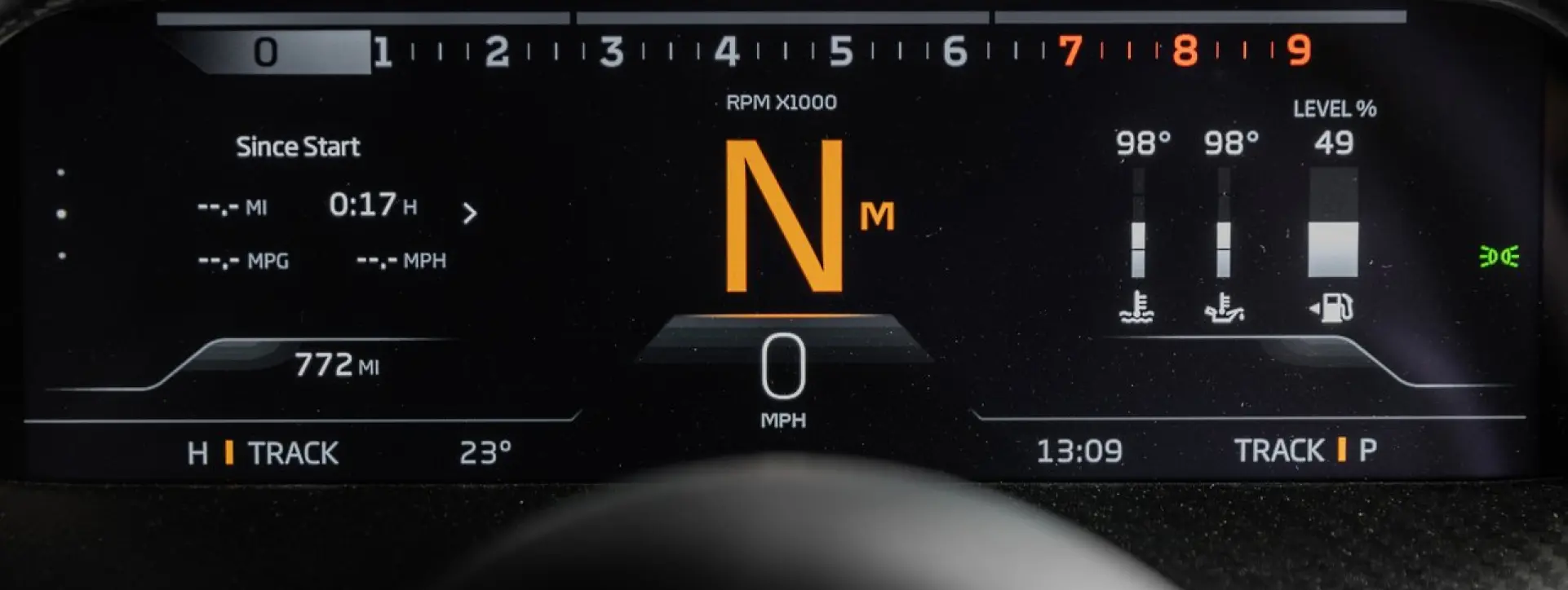 McLaren 750S Instrument Cluster