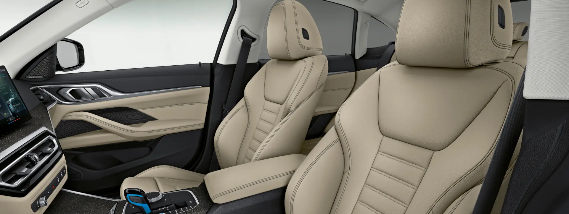 BMW i4 Stitched Leather Seats