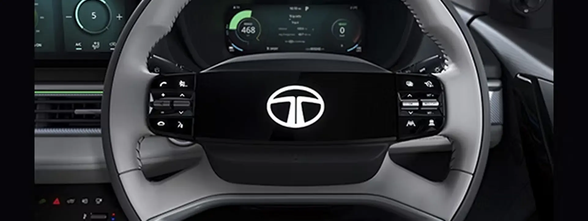 Tata Curvv EV Smart Digital Steering Wheel