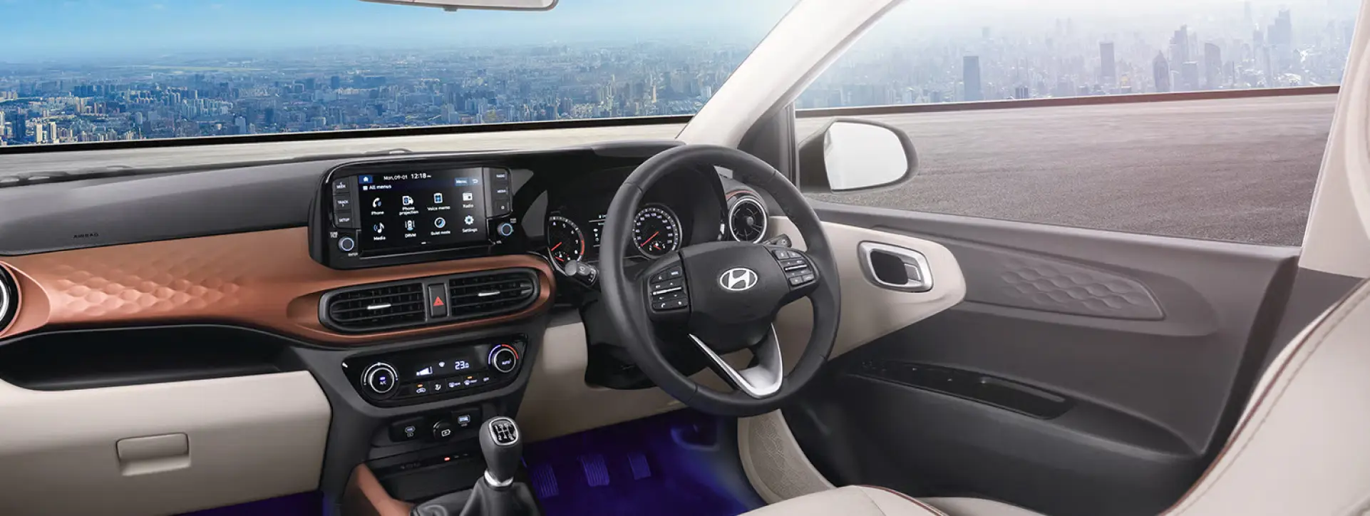 Hyundai Aura dashboard