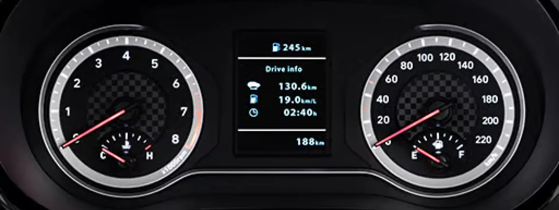 Hyundai Aura cluster information display