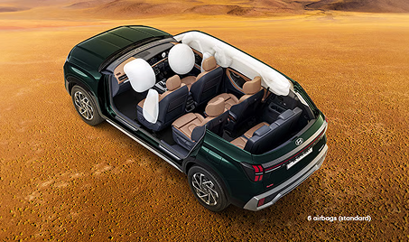 Standard Six Airbags for Complete Protection