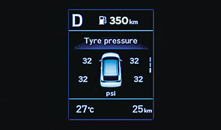Tyre pressure monitoring system for elevated awareness.