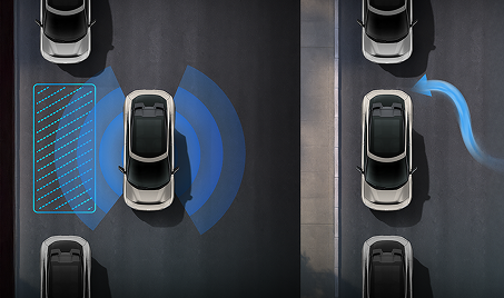 Rear parking camera with sensors