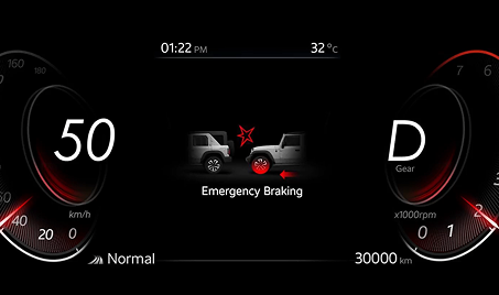Automatic Emergency Braking for last-minute protection